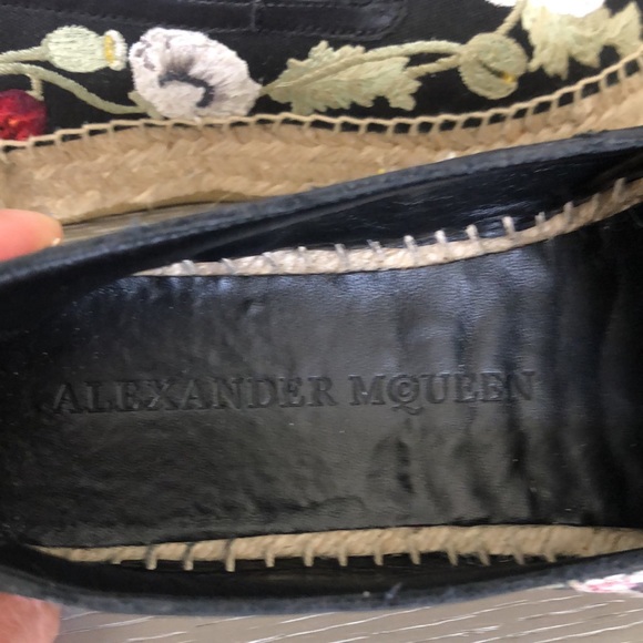 ALEXANDER MCQUEEN embroidered espadrilles floral Size 7 - Picture 10 of 12
